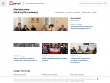 Ministerstwo Edukacji Narodowej - WordPress obsługuję oficjalną witrynę MEN RP w języku polskim i angielskim.